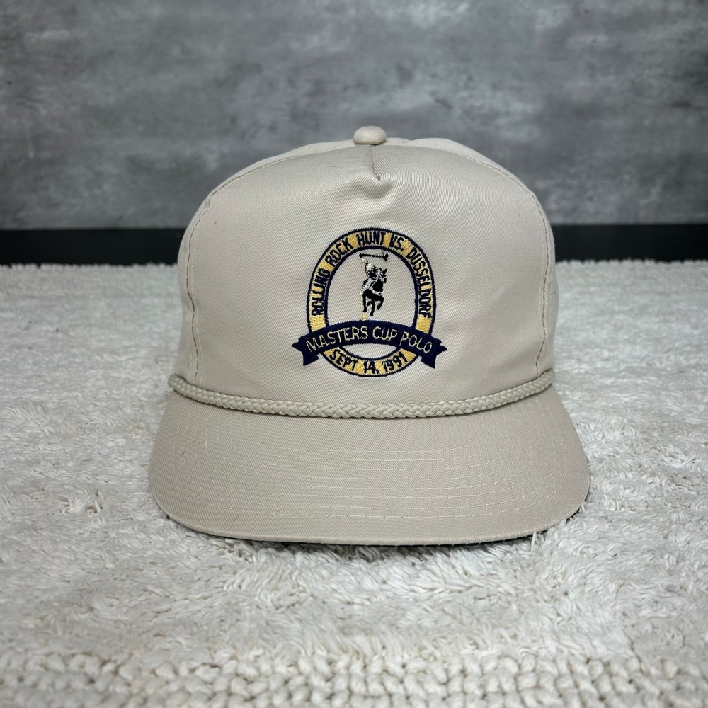 90s Vintage Polo Masters Cup Strap Back Rope Trucker Hat OSFA Embroidered